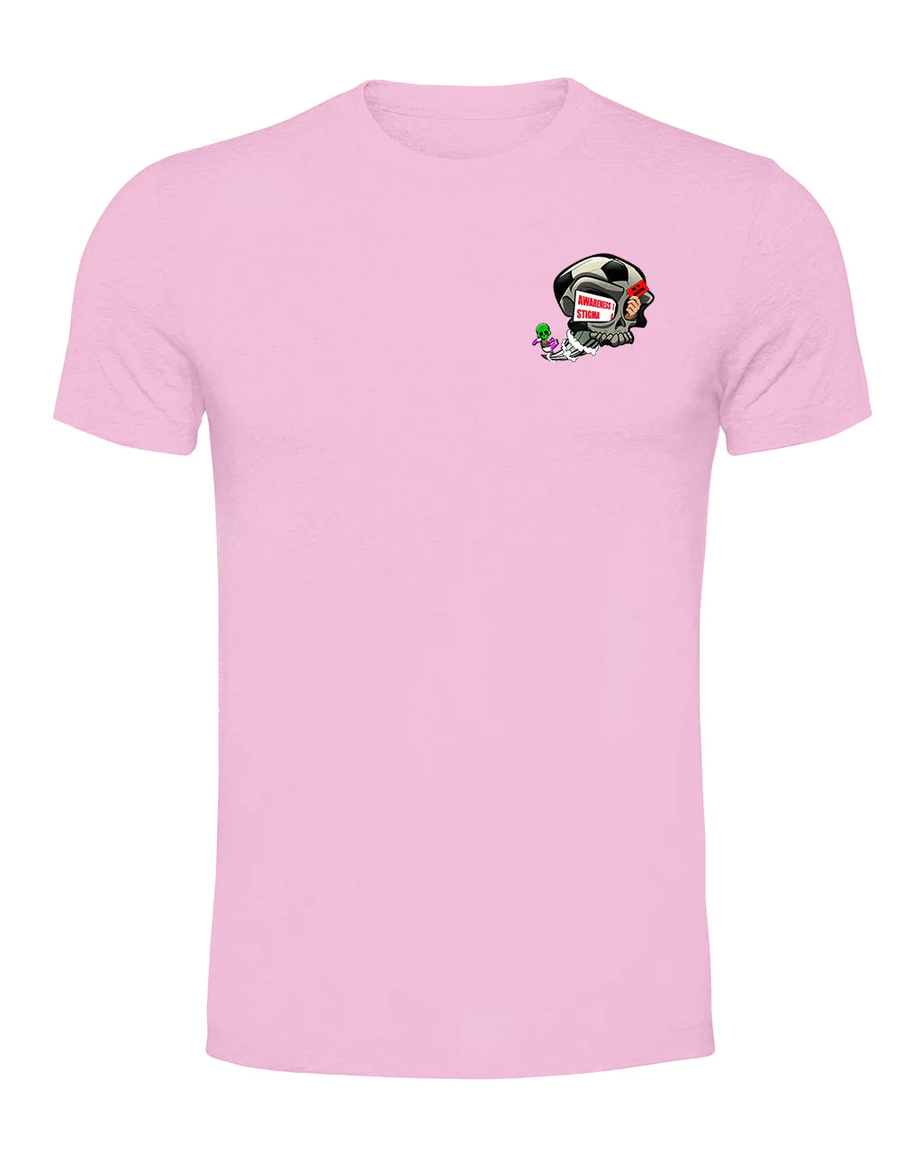 Pink Football Anti Racism Awareness T-Shirt By Unsubtle Skulls