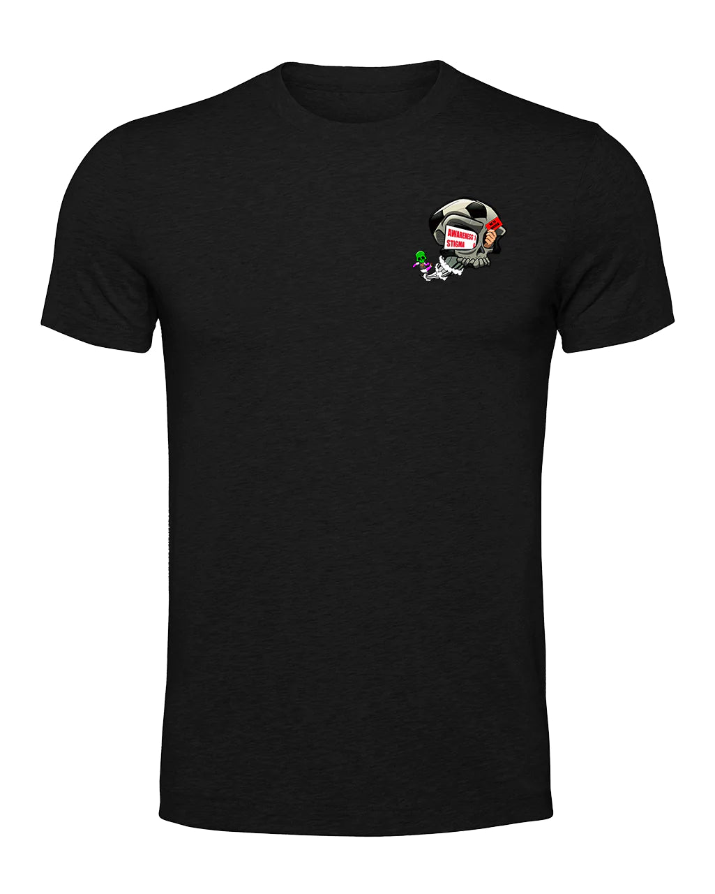 Black Football Anti Racism Awareness T-Shirt By Unsubtle Skulls