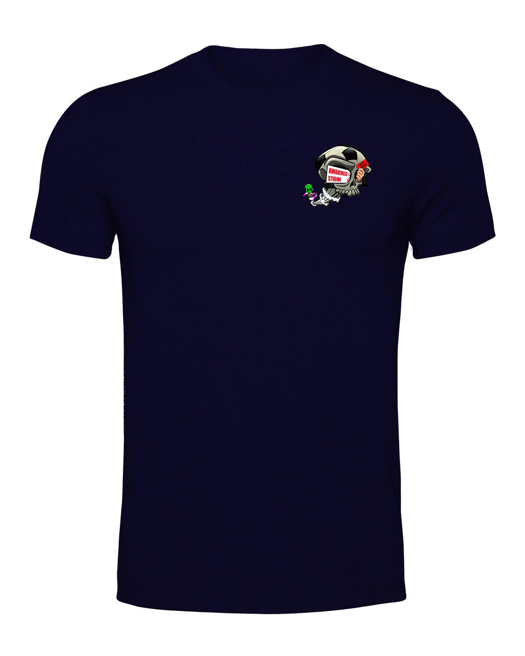 Navy Football Anti Racism Awareness T-Shirt By Unsubtle Skulls