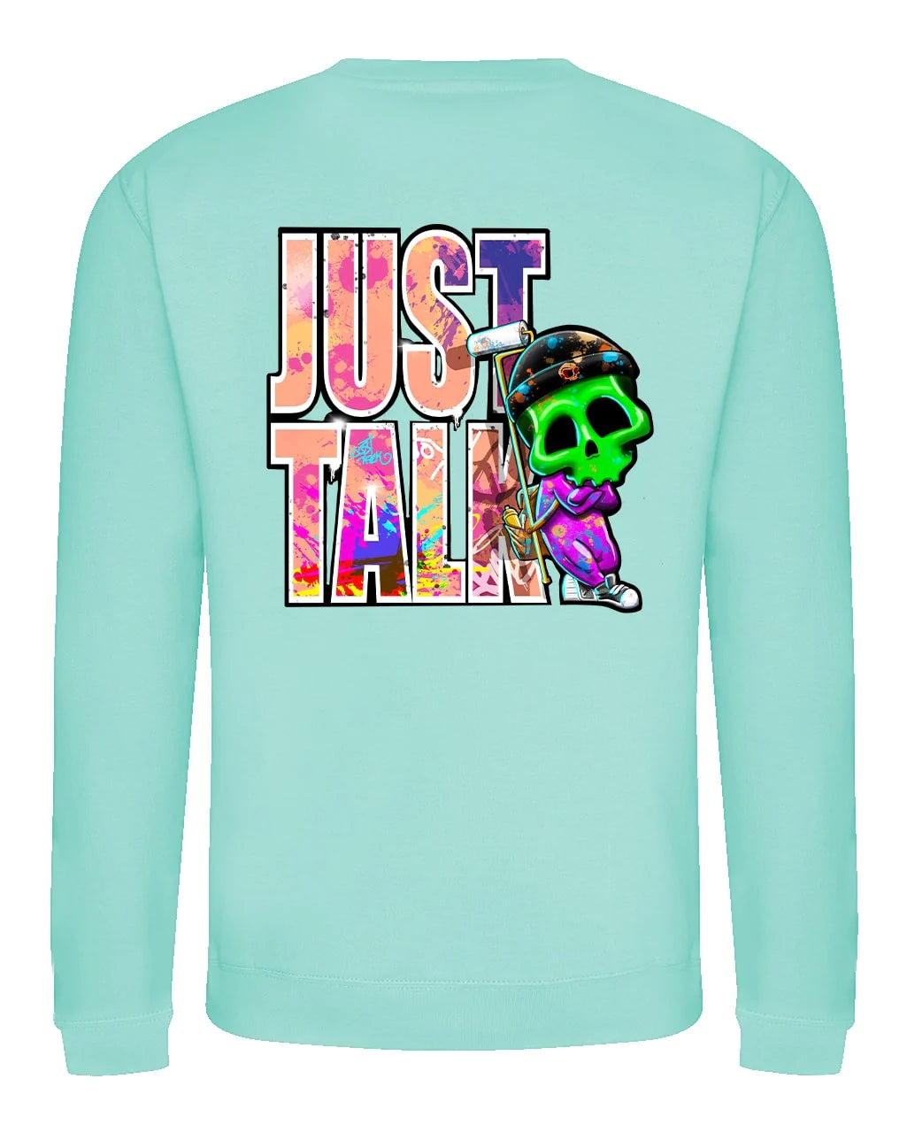 Just Talk Street Mental Health Awareness Sweater By Unsubtle Skulls