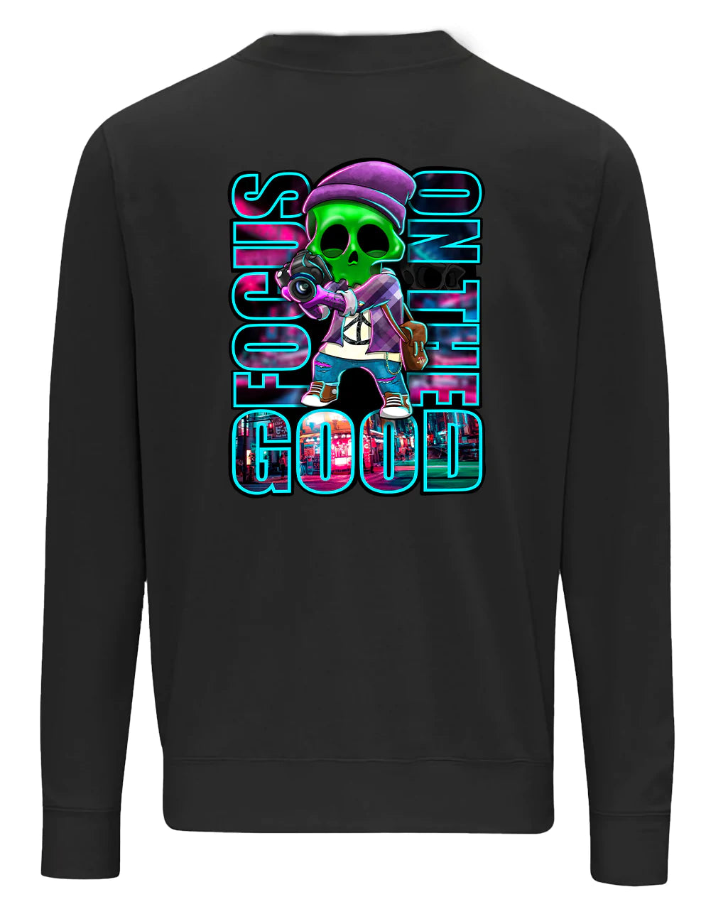 Focus On The Good Sweater By Unsubtle Skulls