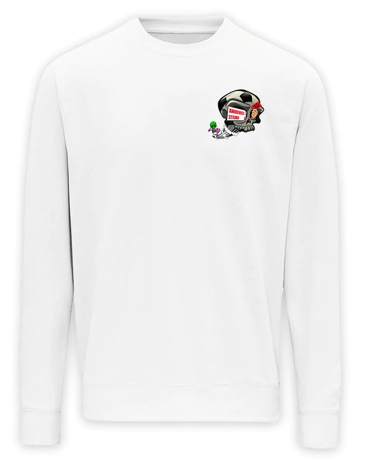 White Football Anti Racism Awareness Sweater By Unsubtle Skulls