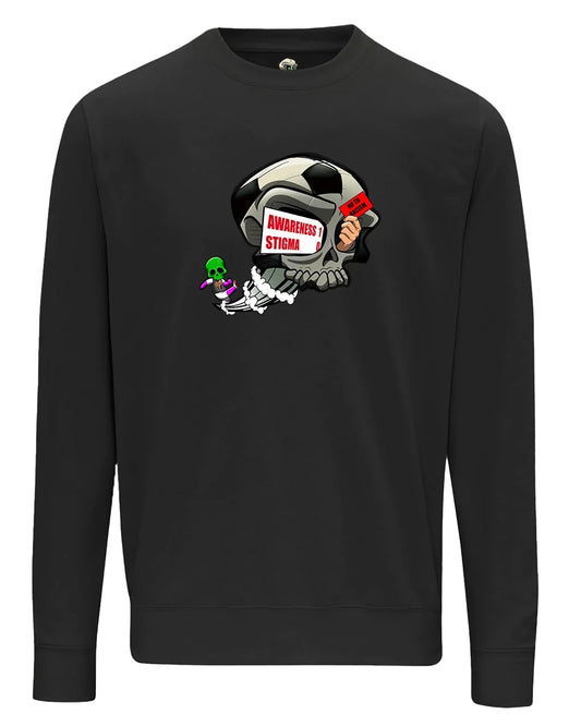 Black Football Anti Racism Awareness Sweater By Unsubtle Skulls