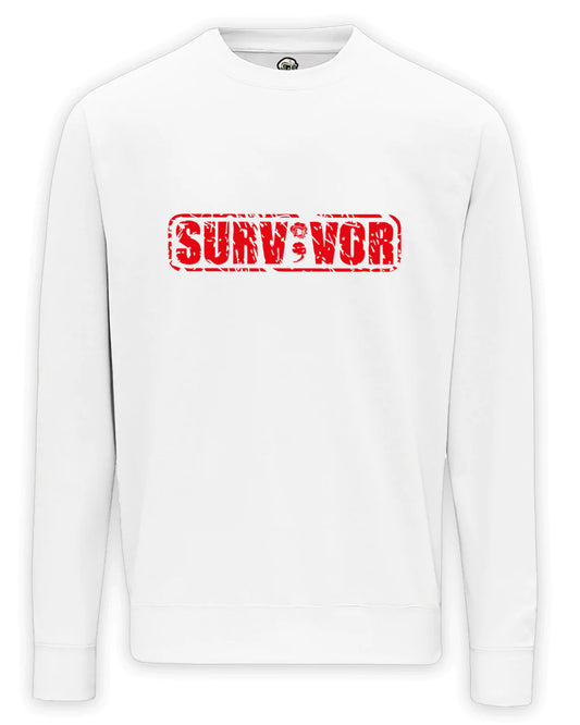 Survivor Red Addiction Recovery Awareness Sweater By Unsubtle Skulls