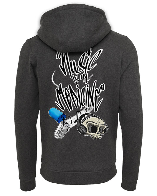 Music Is My Medicine Zipped Hoodie / Mental Health Awareness