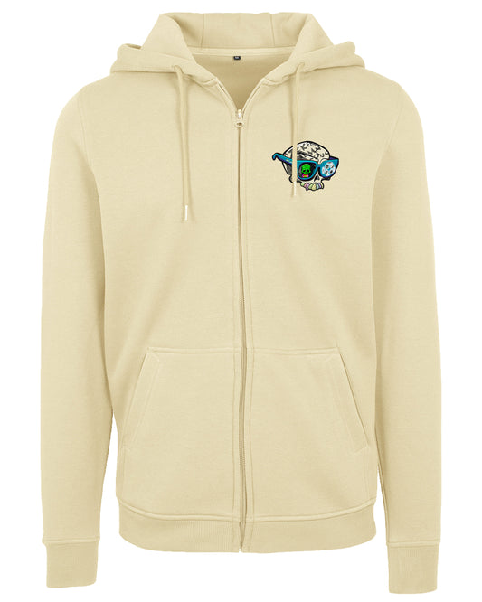 Dyslexia Skull Logo Zipped Hoodie / Mental Health Awareness